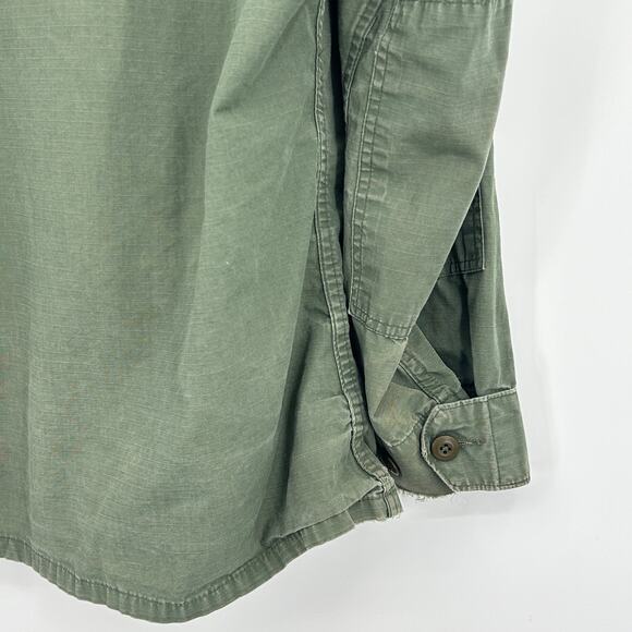 Vintage 60’s Propper Military Combat Coat Men’s Distressed Field Jacket Olive L - Picture 8 of 12